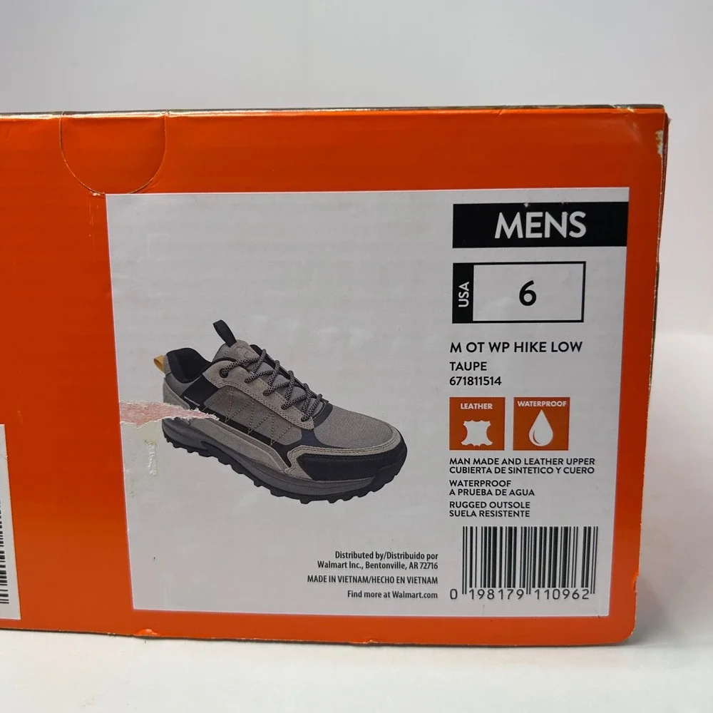 Ozark Trail Waterproof Hiking Shoes Low Top Brown Black‎ Men's Size 6